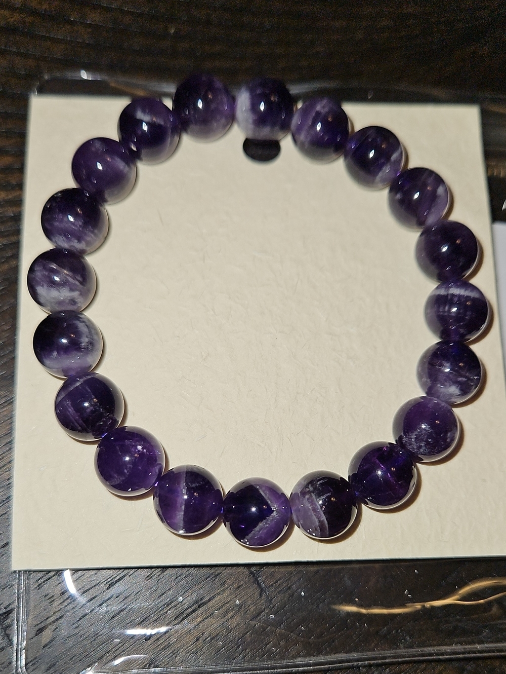 5FOR$30 Natural Dream Amethyst Bead Bracelet